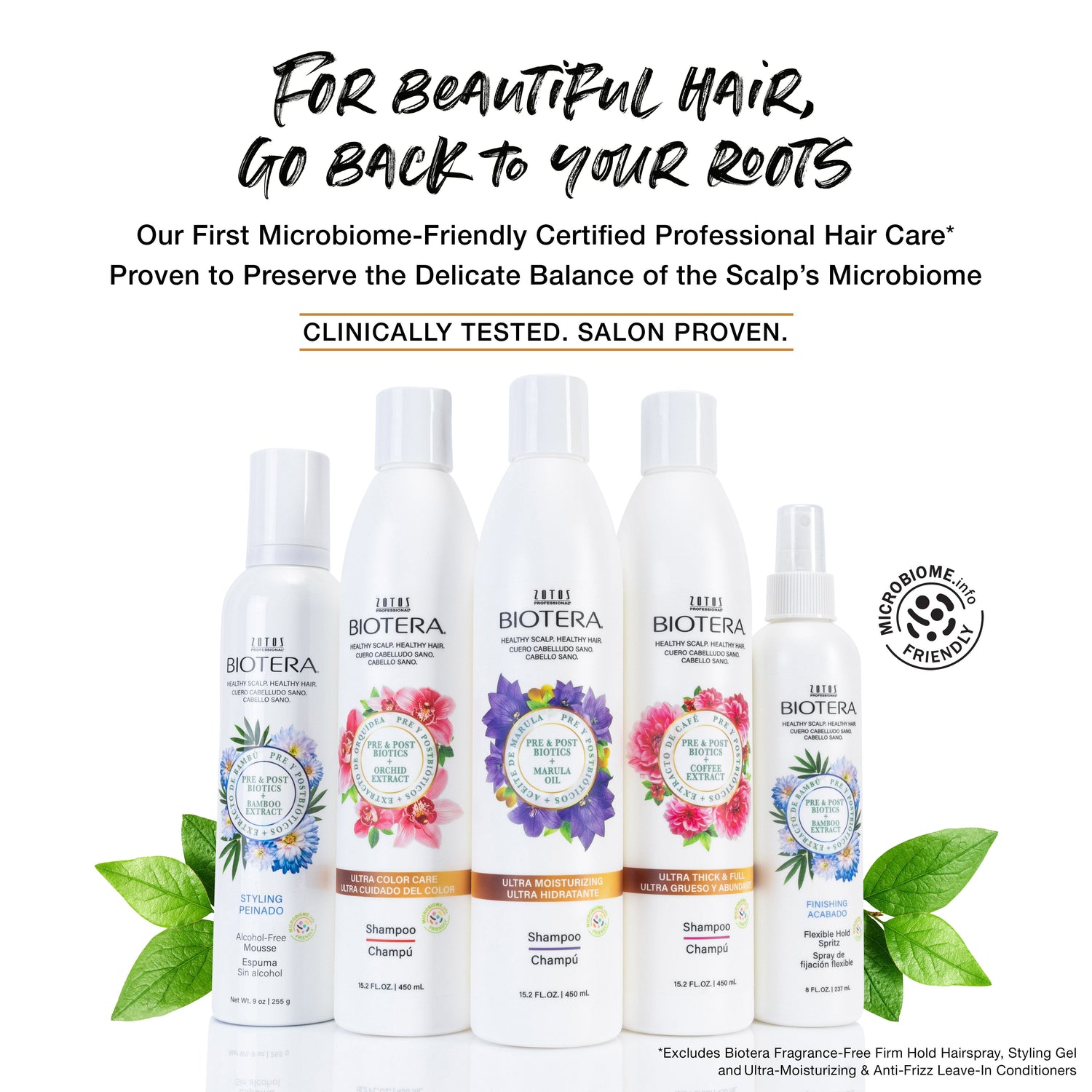 Biotera® Fragrance-Free Firm Hold Hairspray with UV & Heat Protection